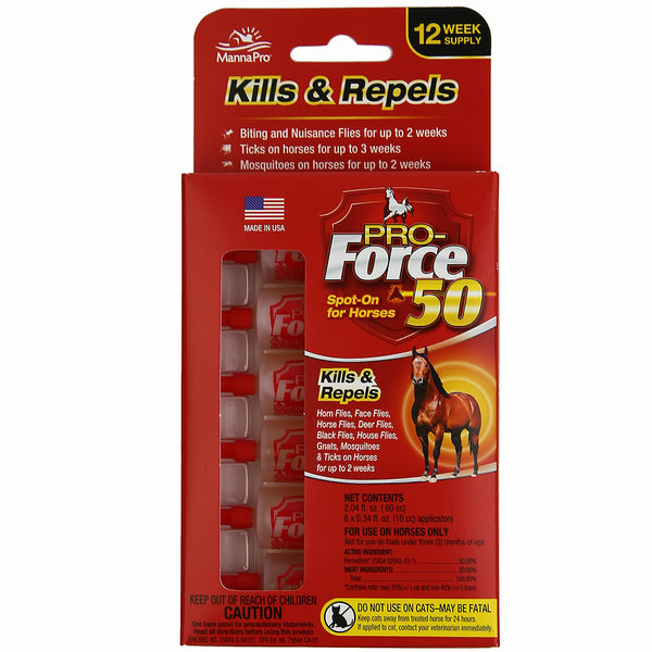 Manna Pro Pro-Force 50 Spot-On Fly Control - 6 Applications
